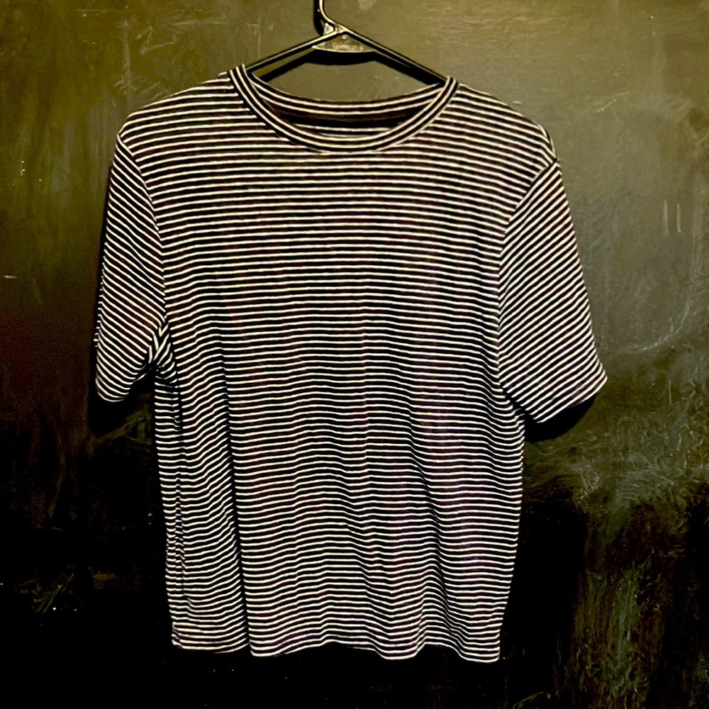 Blue and White Striped T-shirt
